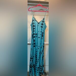 Blue and Black Spotted Women's Top